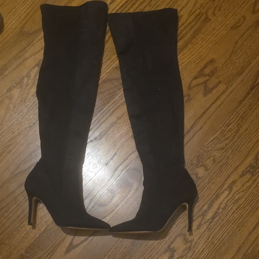Aldo Sleek Black Over-the-Knee Boots